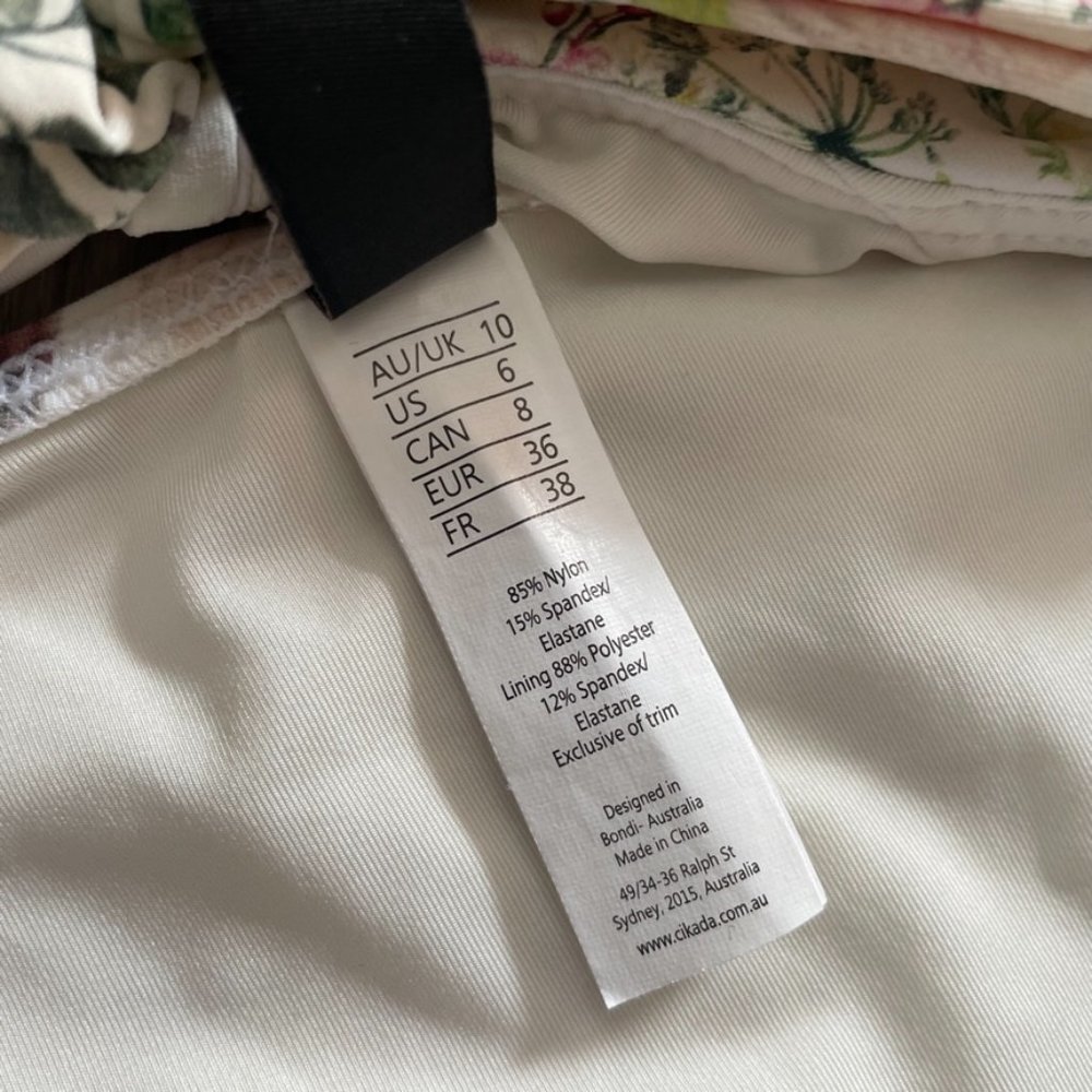 CIKADA | White One Piece Floral Bathing Suit - Picture 9 of 13